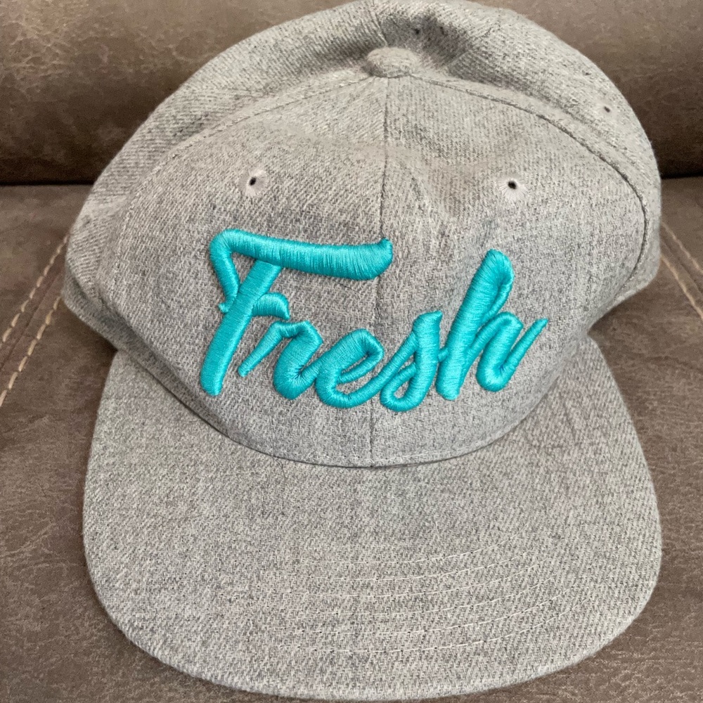 Downtown Krowns Fresh blue on grey child’s flat bill hat